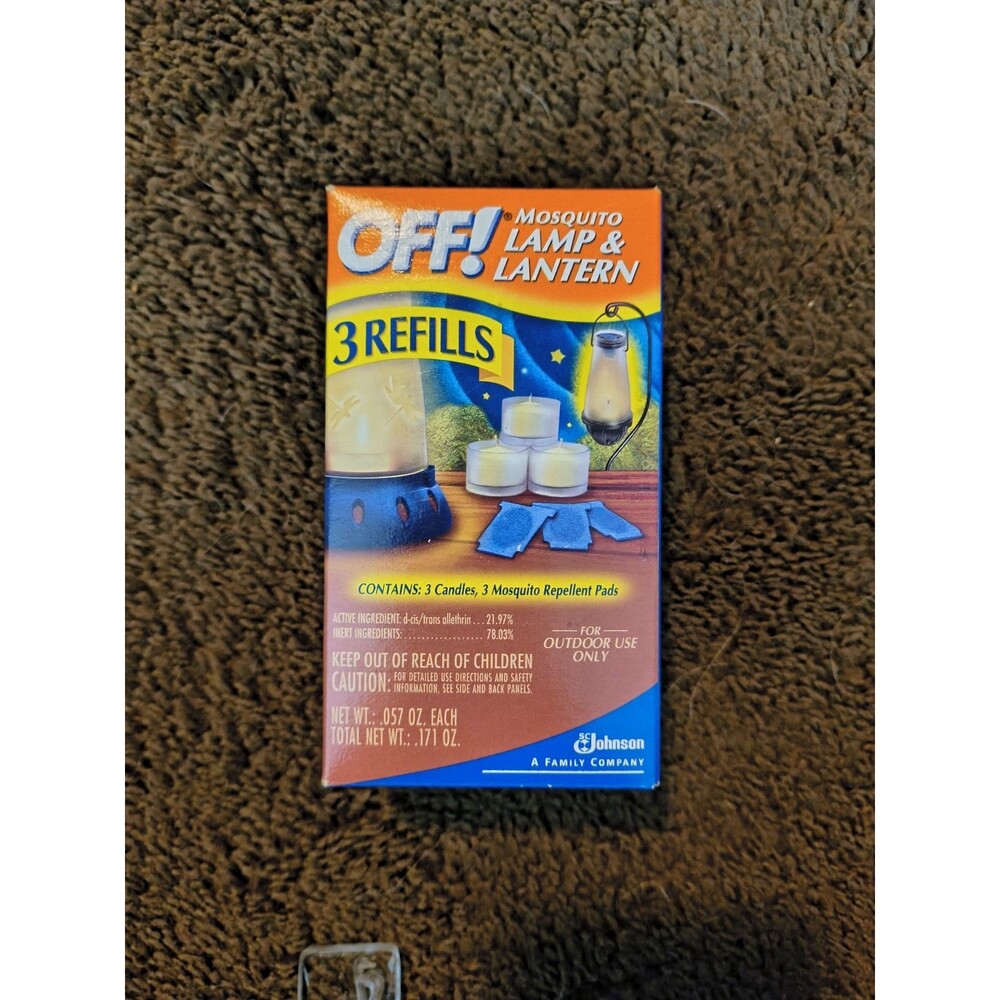 Off! Backyard Mosquito Lamp REFILLS - 3 Repellent Diffuser 3 Candles (one box)